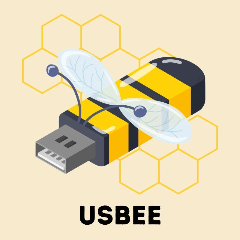 USBEE - Jeu de mots mignon sur l’abeille USB