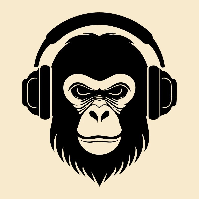 DJ Rebellious Monkey Head Underground Grooves Chemise