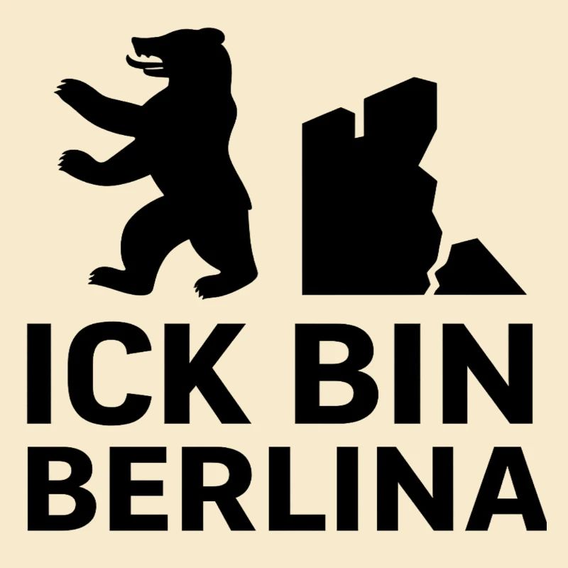 Ick bin Berlina | Berlin Bear & Wall Saying