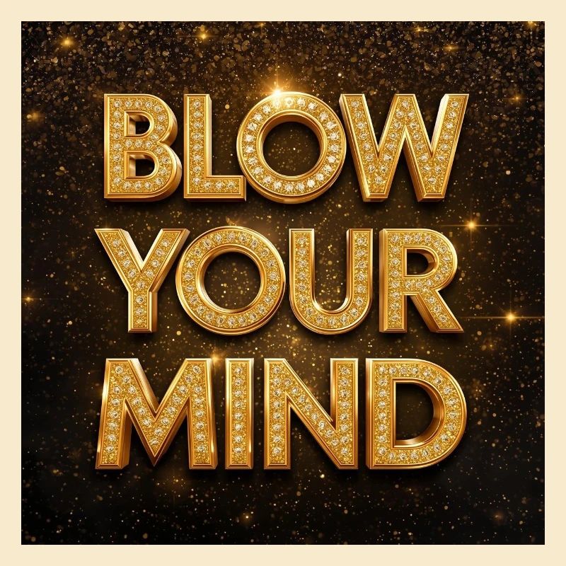 Blow Your Mind Gold Diamant Buchstaben
