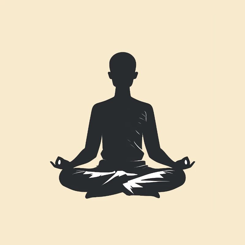 Méditation - Logo Cool Silhouette