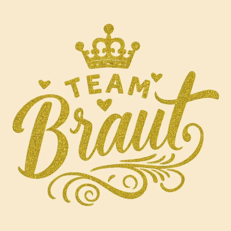 Team Braut Gold Glitzer