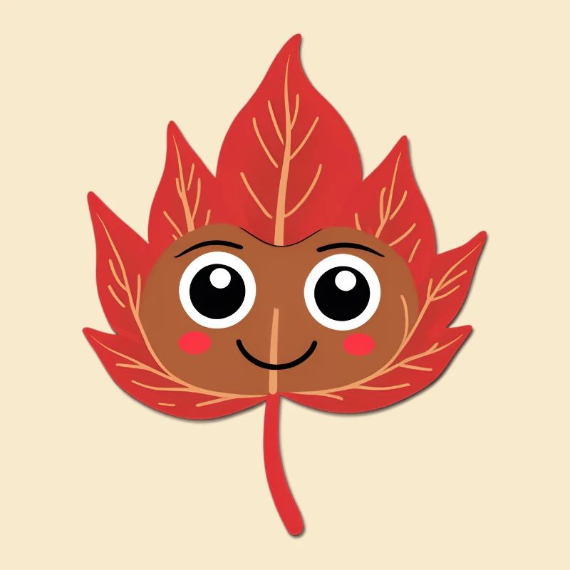 Lächelndes Herbstblatt