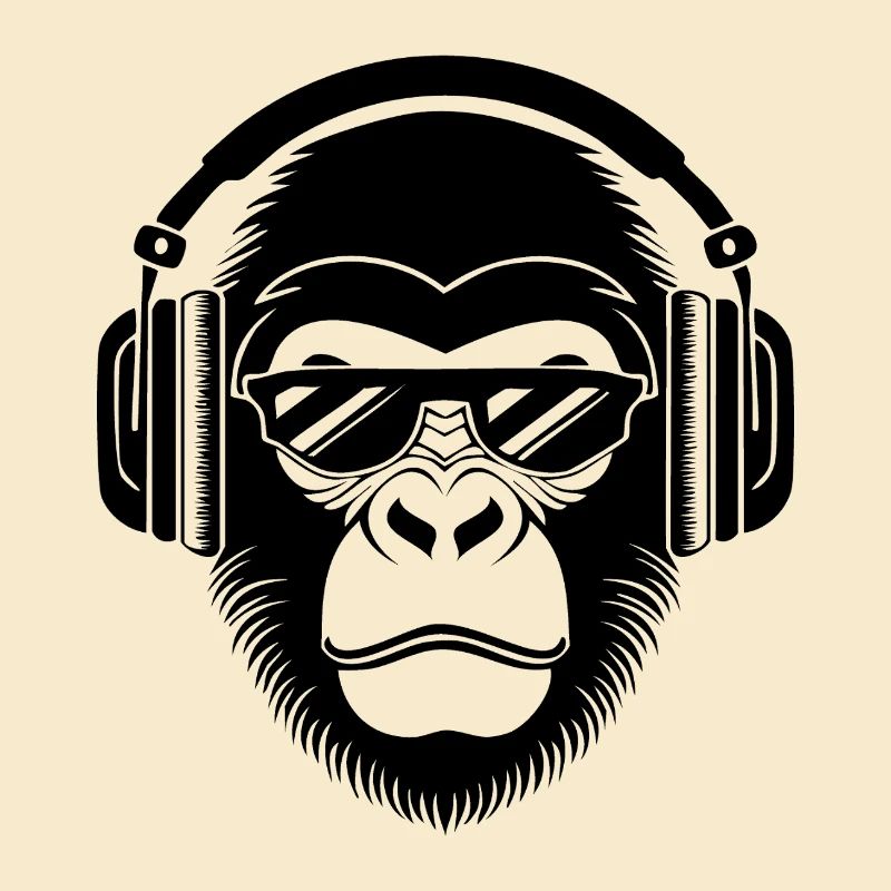 Rebellious Monkey Head DJ Grooves Underground Shirt