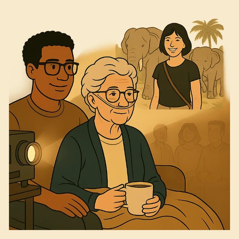 Oma mit dem Enkel