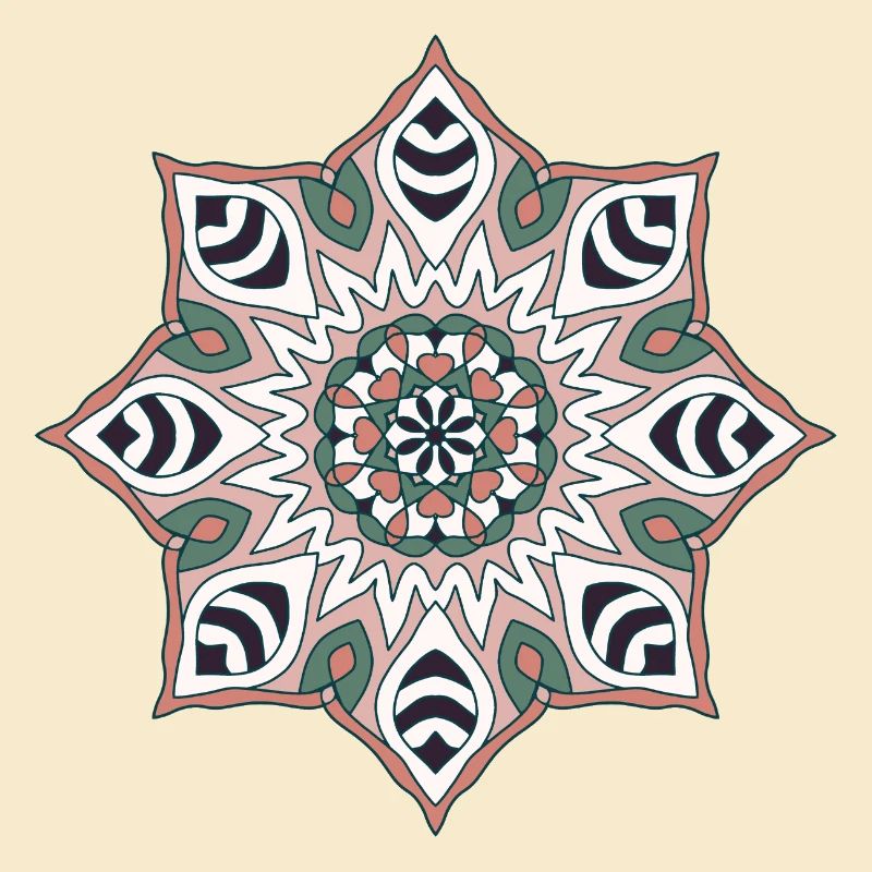 Earth Tone Mandala Pattern