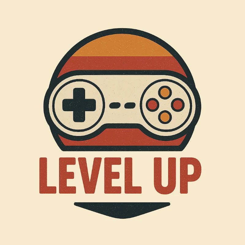 Graphiques de manette rétro Level Up