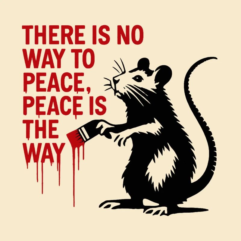 Peace ist der Weg – Blutfarbige Typo