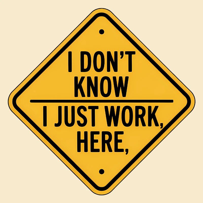 I dont know I just work here - Funny Construction 