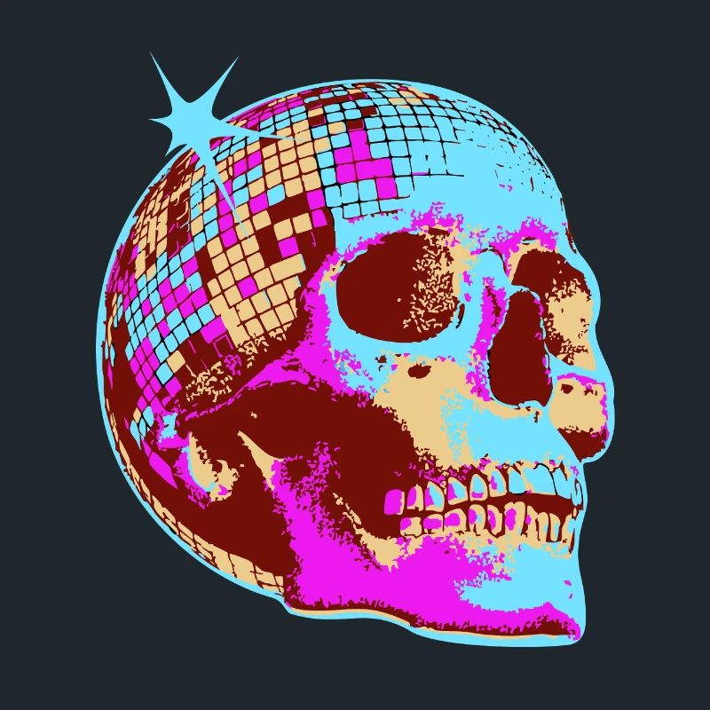 Disco Skull Mosaic