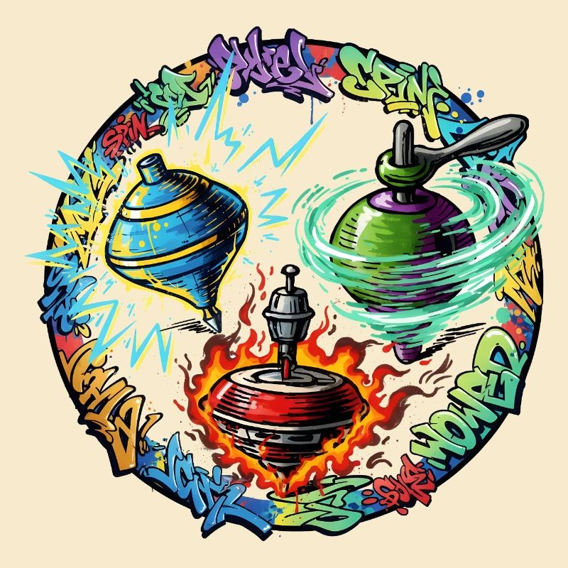 Cercle de graffitis de feu Yoyo