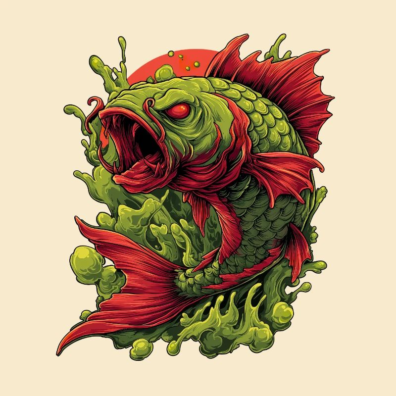 Smaragd-Koi-Wut-Spritzer