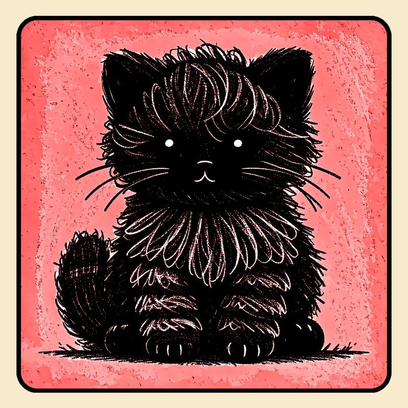 Chat flou (Rouge)