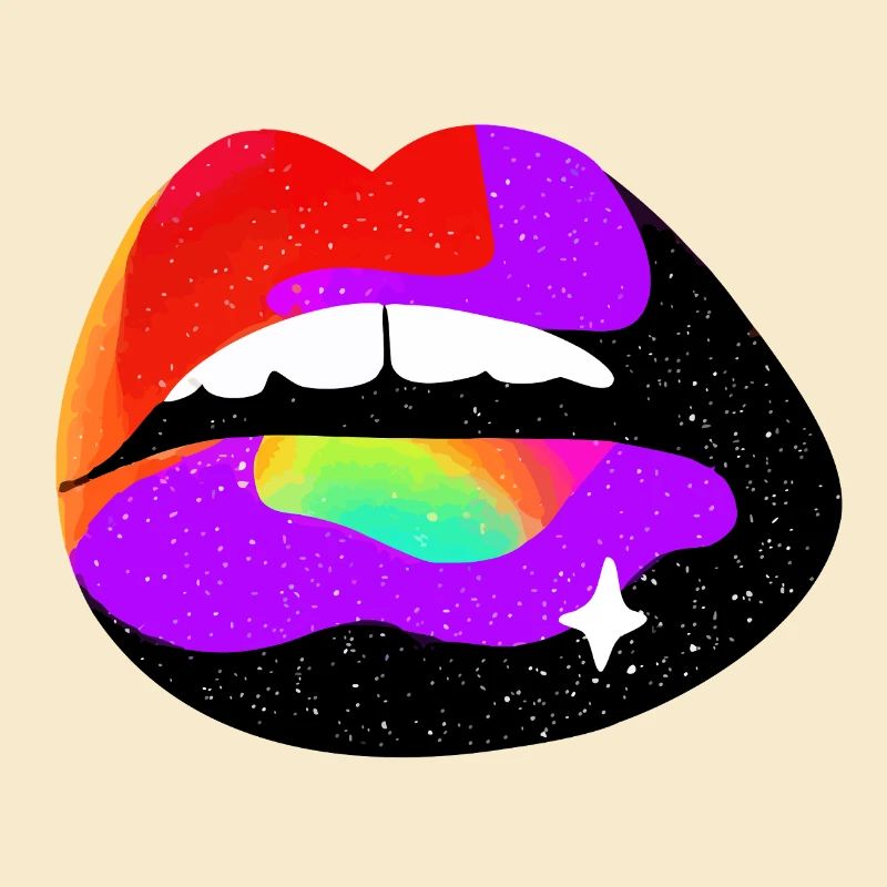 Kosmische Regenbogenlippen