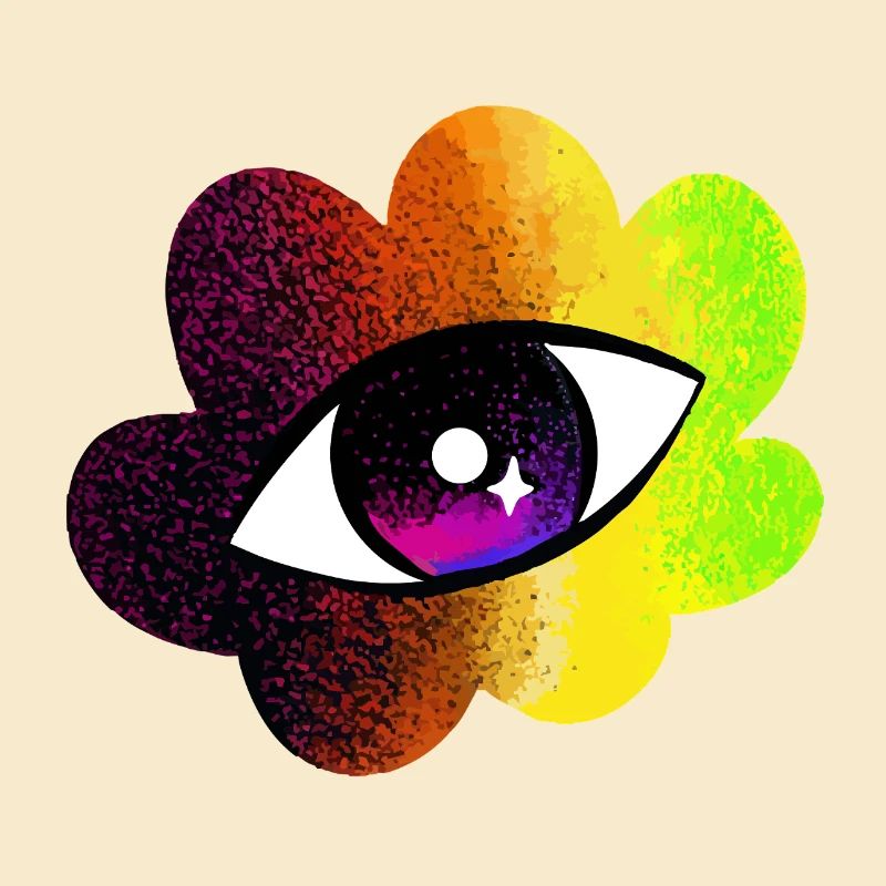 Arc en ciel Fleur Art psychédélique