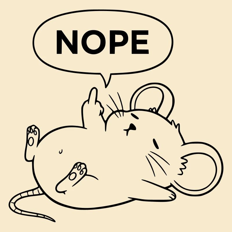 Nope Maus | Freches Mittelfinger Statement