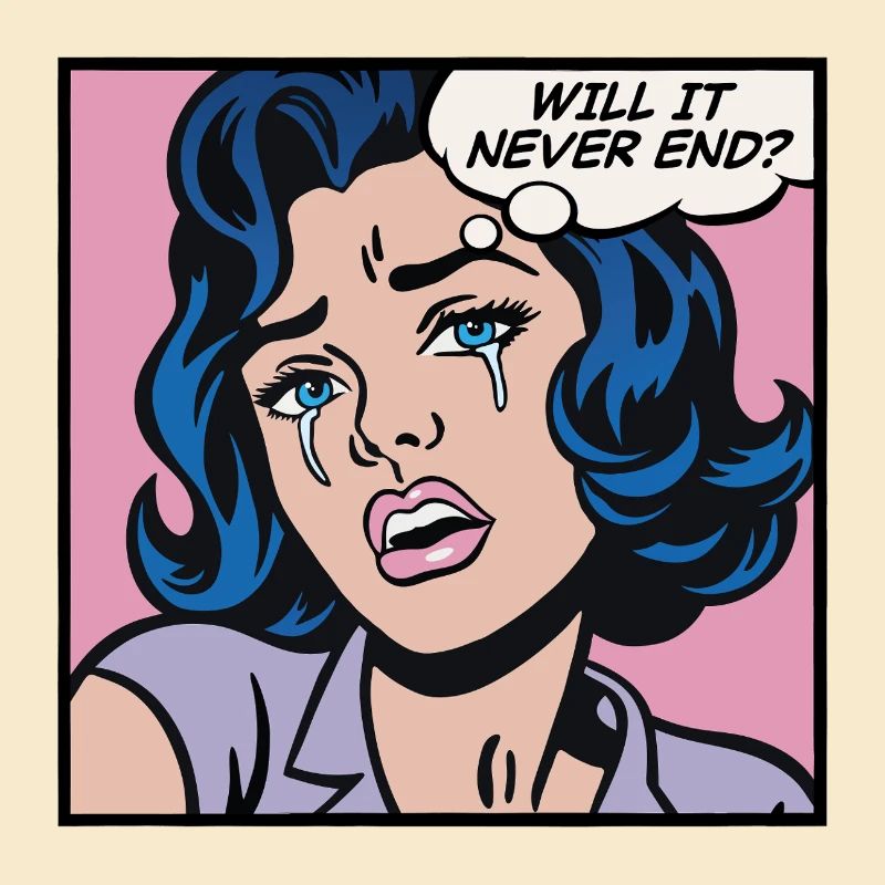 Wird es nie enden? Pop-Art-Mädchen