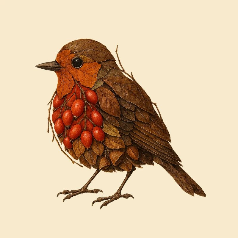 L’illustration de Robin dans le design de la nature