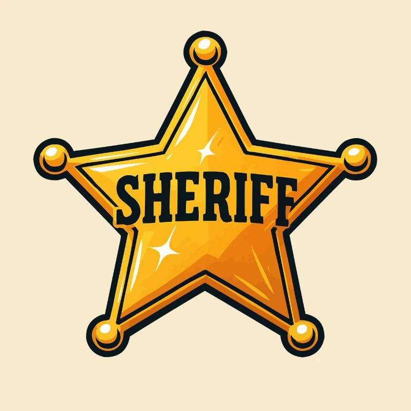 Sheriff Stern Abzeichen Design