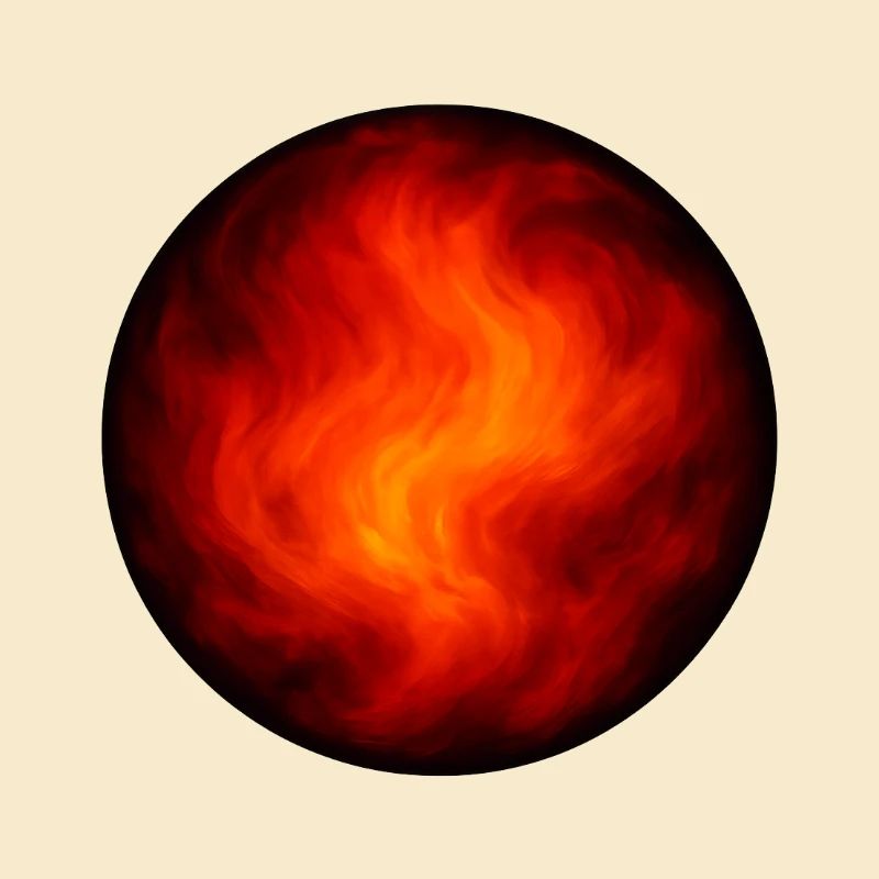 Wirbelnde Feuerkugel