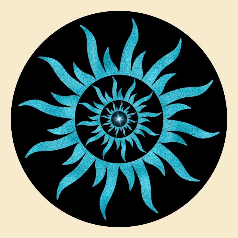 Sonne Spirale Blauer Saphir