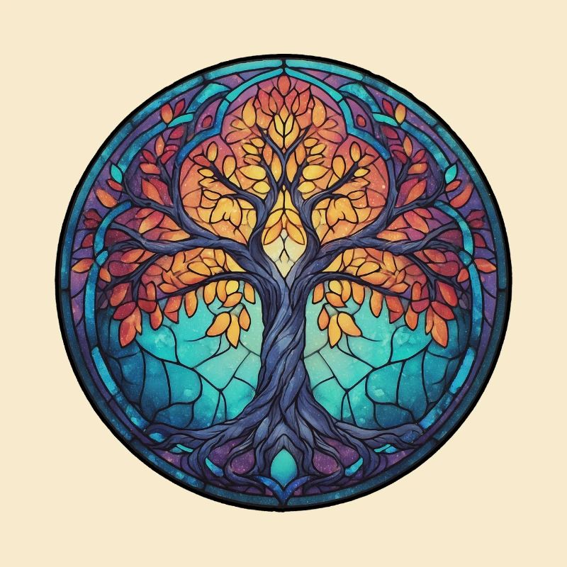 arbre de vie, dessin de nature, arbre sacré