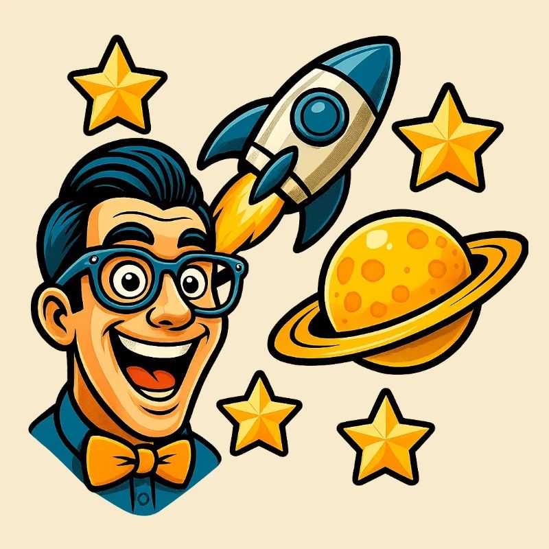 Passionné d’espace avec des lunettes