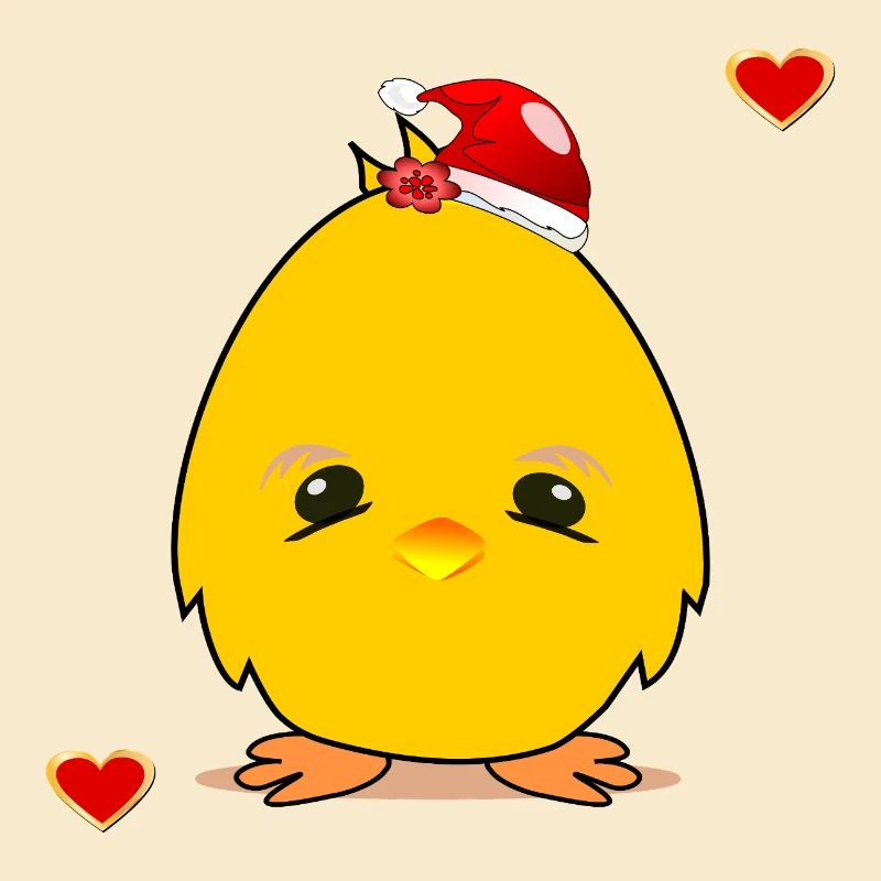 Weihnachtsküken Weihnachten Herz