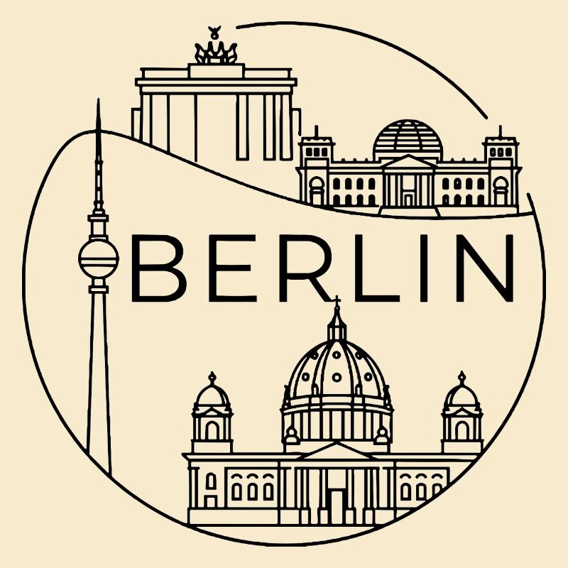 Berlin Landmark : conception moderne de lignes en cercle