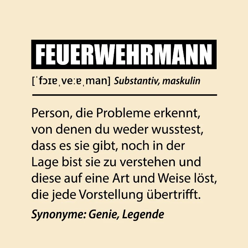 Feuerwehrmann Retter Helden Beruf Spruch Geschenk