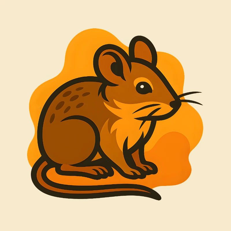 Mouse in sun background