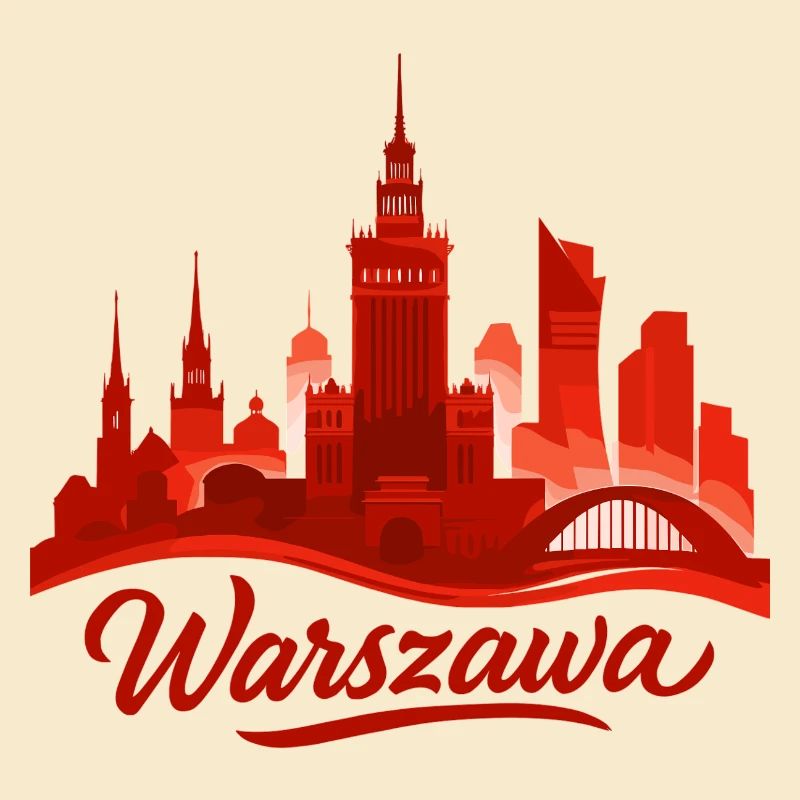 Varsovie Warszawa Capitale Pologne Rouge Cadeau