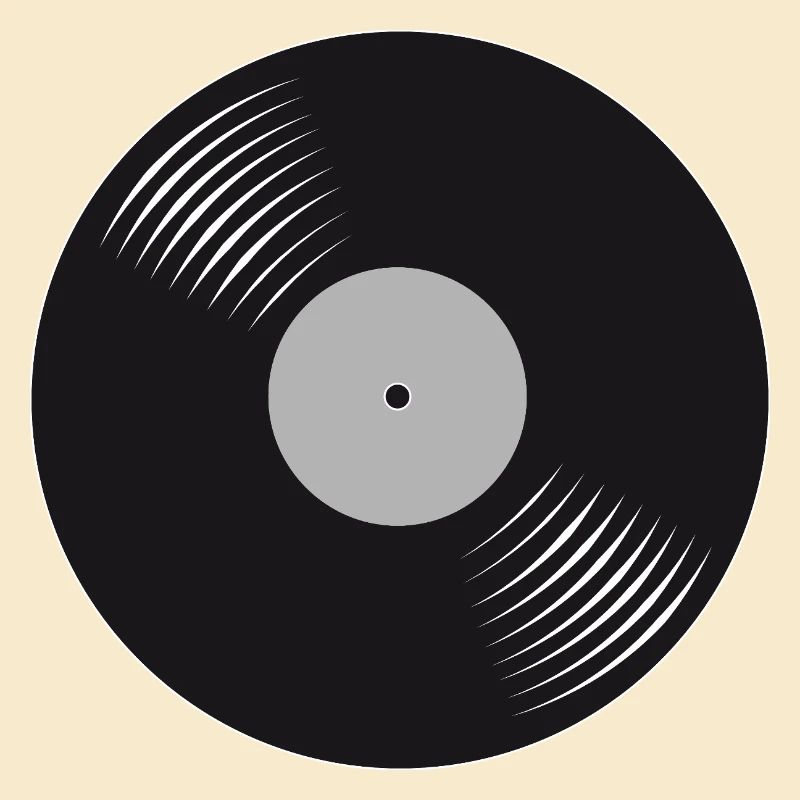 Disque vinyle noir stylisé