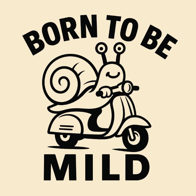 Born to Be Mild Schnecke auf Roller