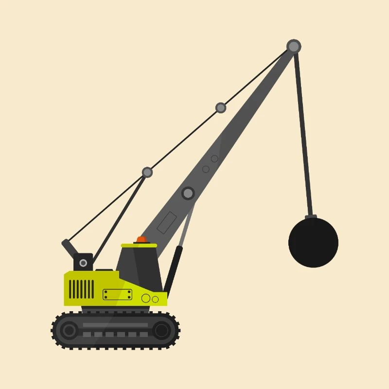 Grue à billes de démolition