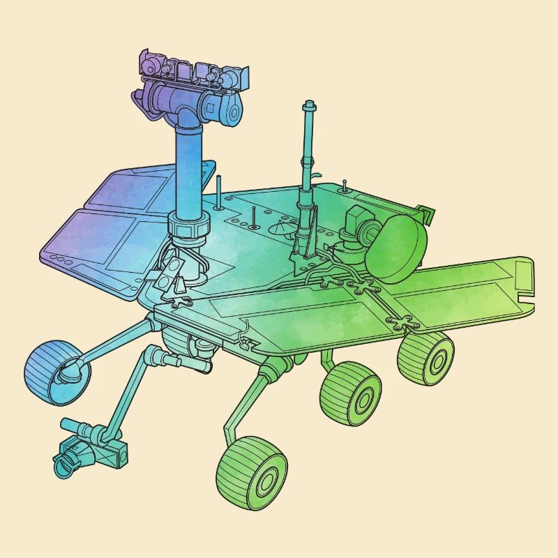 Aventure spatiale sur le rover martienne sur la planète rouge