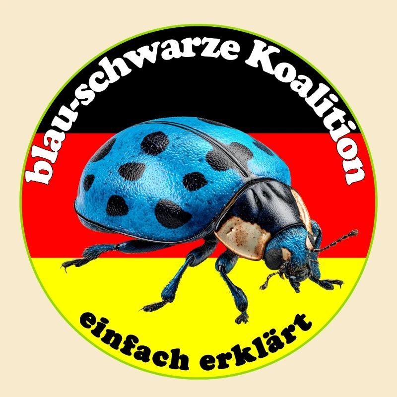 Blauer Käfer widerspiegelt den Wählerwillen