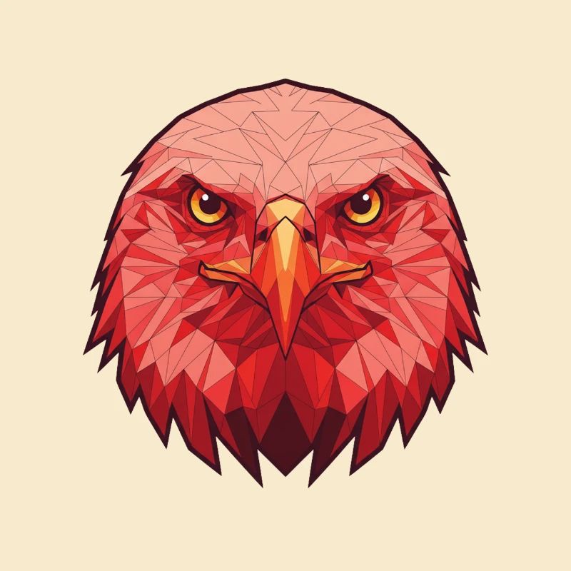 Portrait Lowpoly de l’Aigle Rouge