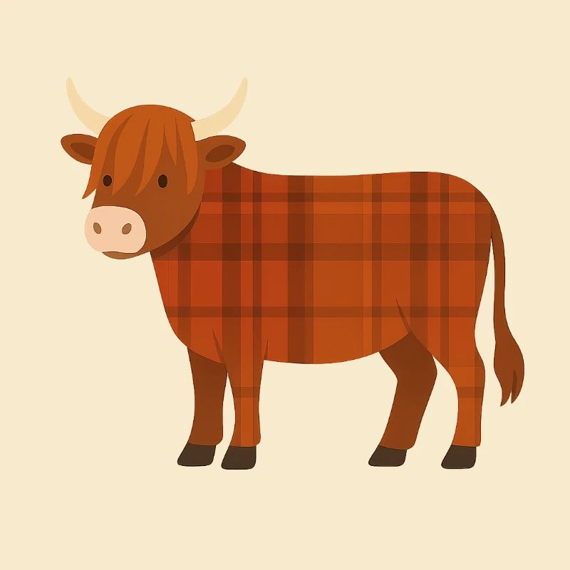 Warme Tartan-Kuh