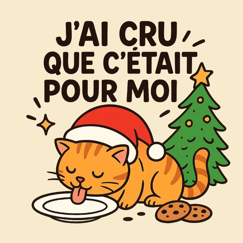 Chat festif Noël: pour moi
