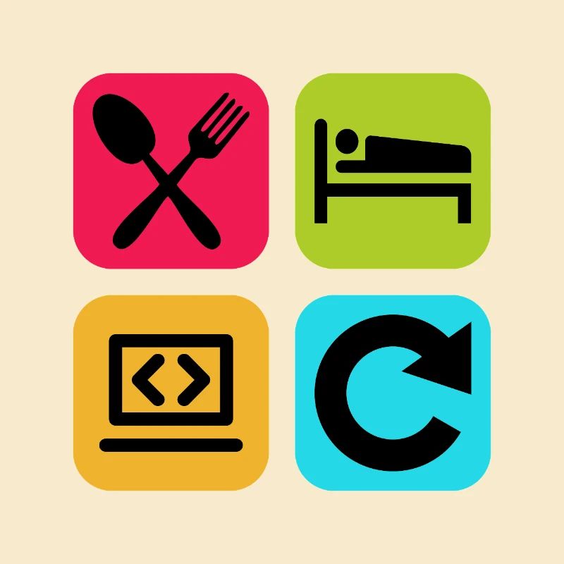 Code de citation drôle répété par le programme Eat Sleep