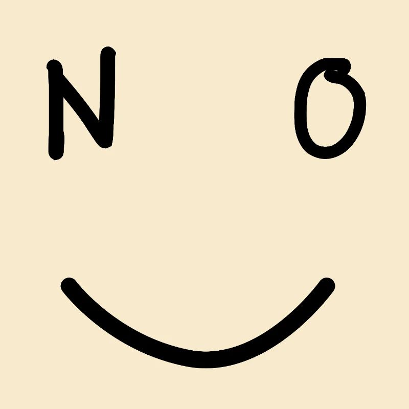 NO Smile Minimalistisch Gute Laune Design
