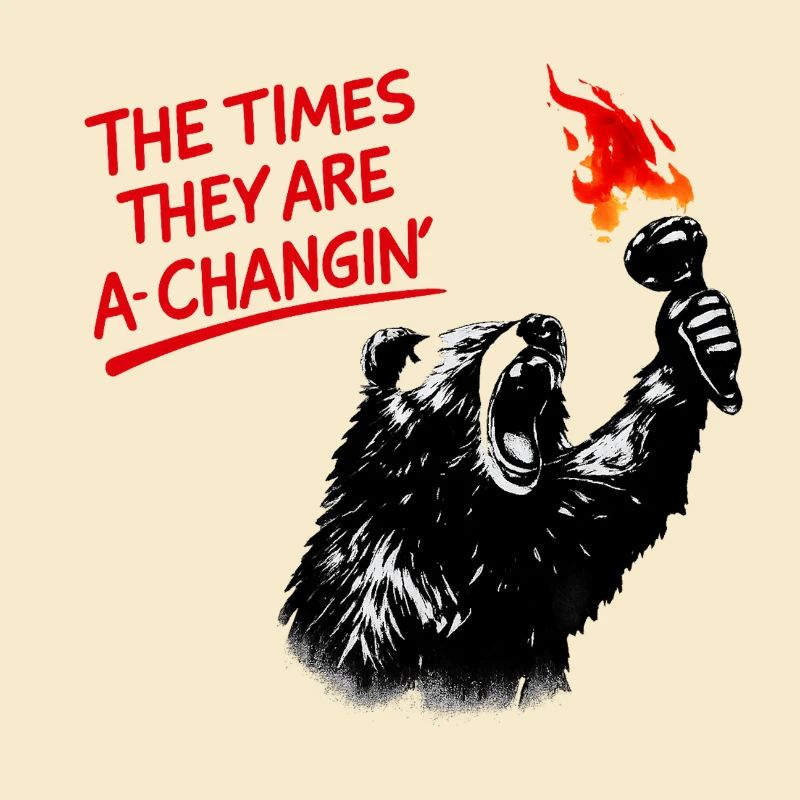 Walking Bear with Fire Torch