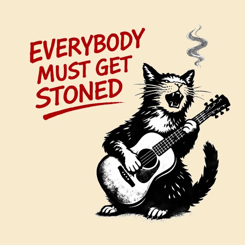 Katzenrock Stoned Guitar Cat