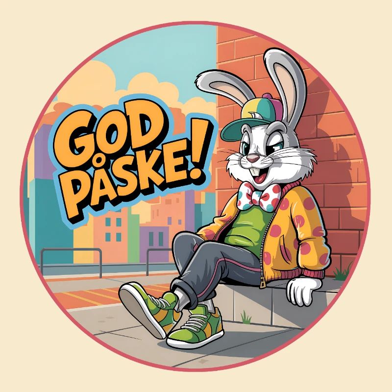 Joyeuses Pâques avec un lapin de Pâques rigolo !