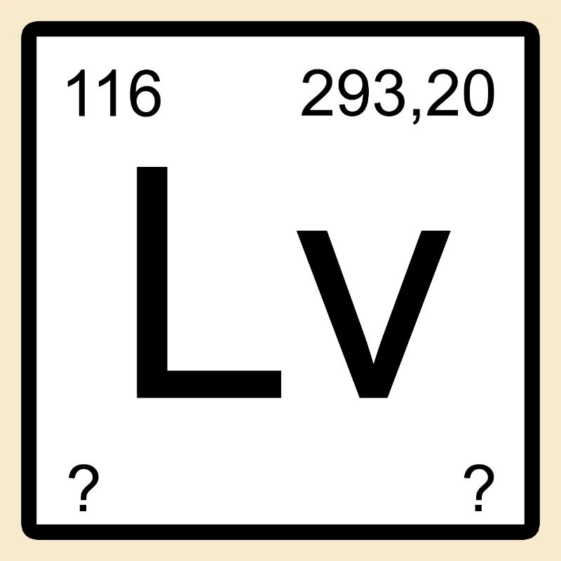Livermorium Lv Element Square Design