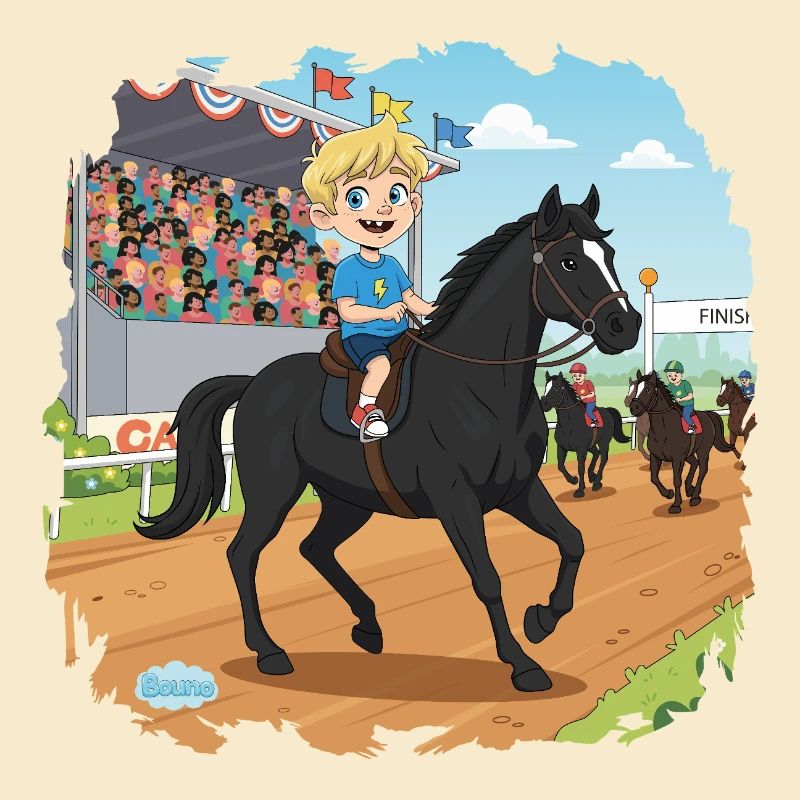 Bouno reitet ein Pferd - Kleiner Reiter Comic
