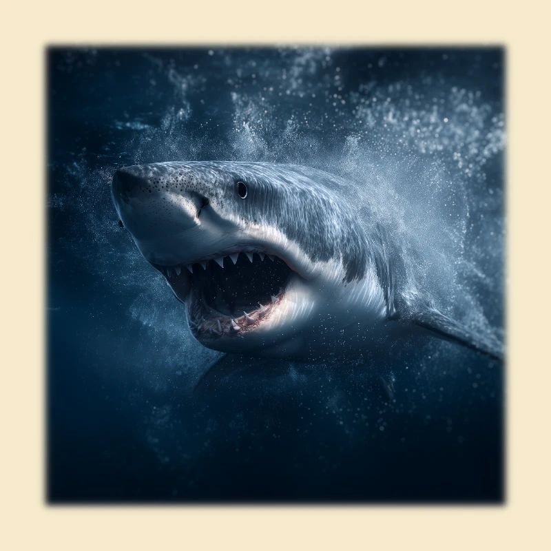 Attaque du grand requin blanc Conception du prédateur océanique