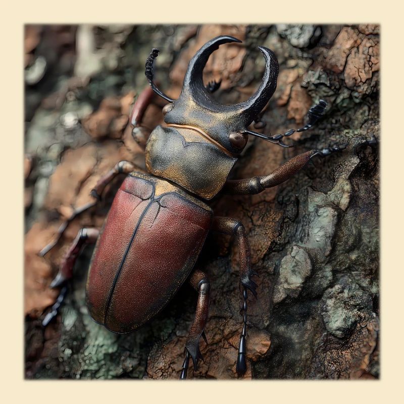 Edler Hirschkäfer – Majestätischer Geweihkäfer