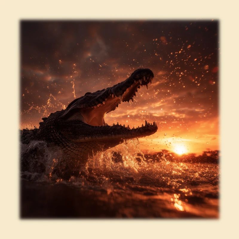 Action des crocodile sauvages : Sunset River